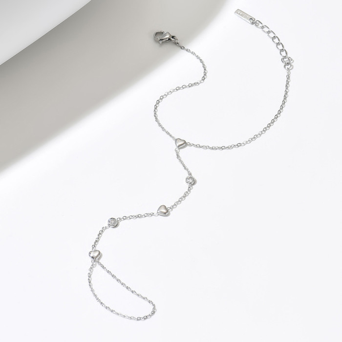 Wholesale Stainless Steel Puffy Heart Slave Bracelet
