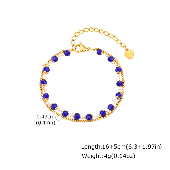 Wholesale Stainless Steel Crystal Bead Jewelry Set