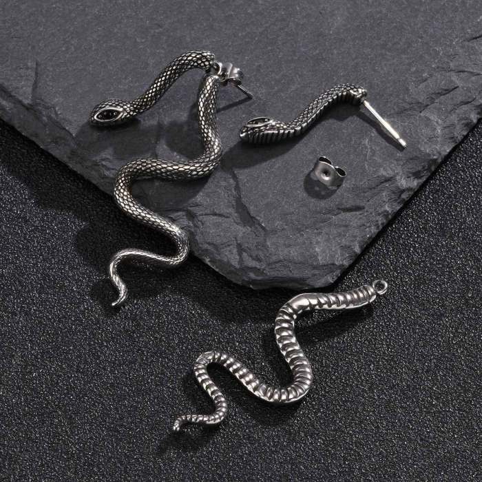 Wholesale Stainless Steel Snake Earrings
