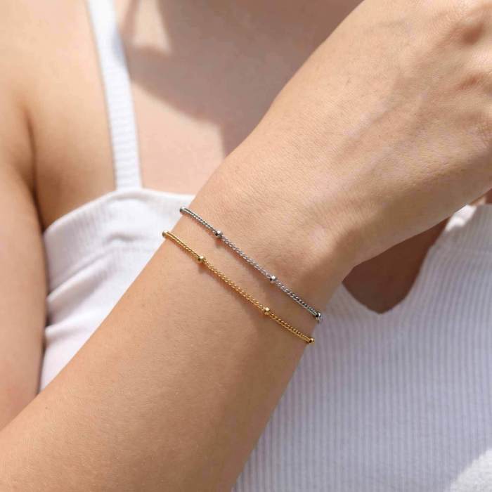 Wholesale Stainless Steel Satellite Chain Bracelet