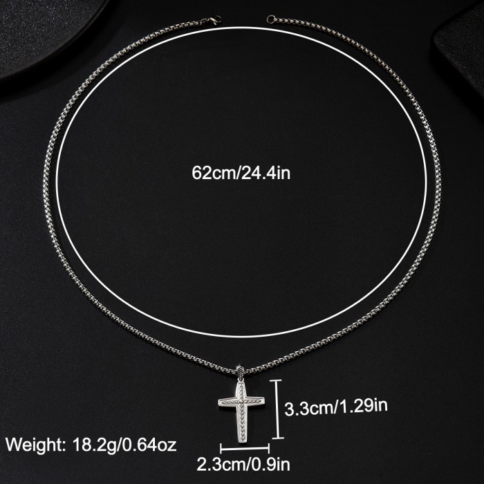 Wholesale Men's Stainless Steel Cross Pendant