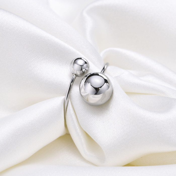 Wholesale Stainless Steel Women Elegant Staggered Ring