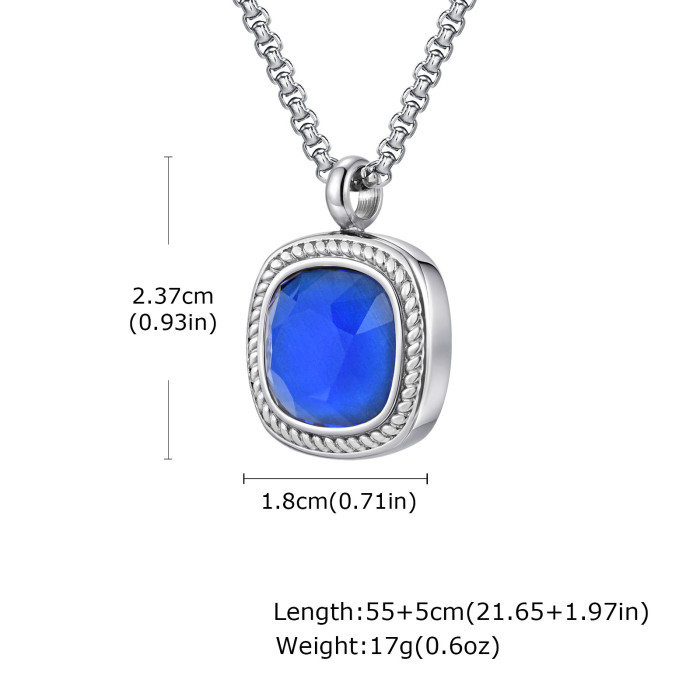 Wholesale Stainless Steel Men's Stone Pendant