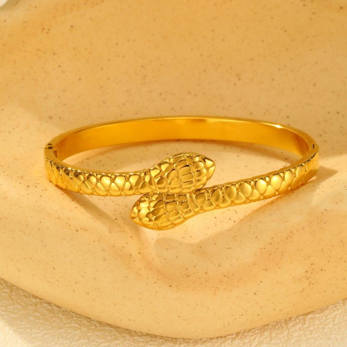 Wholesale Stainless Steel Snake Openable Bangle