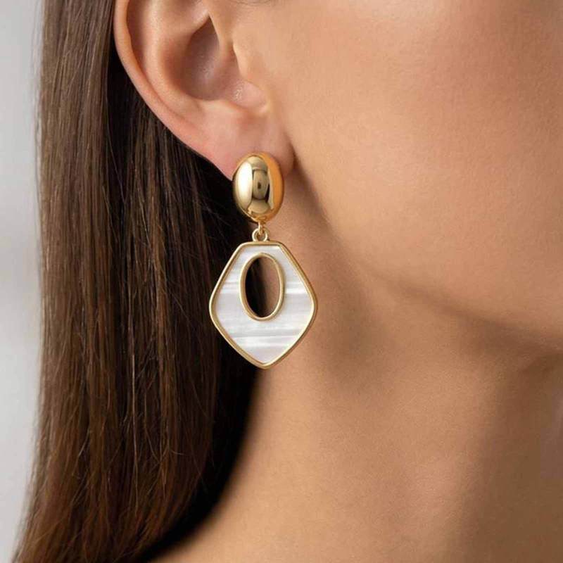 Wholesale Vintage Stainless Steel Shell Earrings