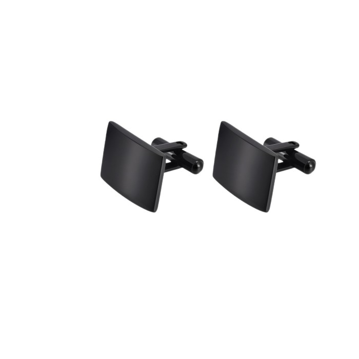 Wholesale Stainless Steel Black Square Cufflinks