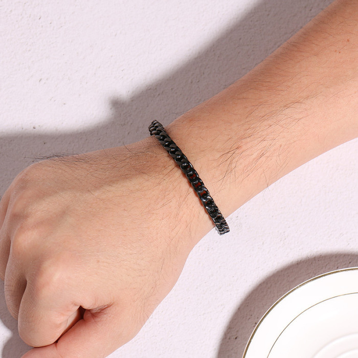 Wholesale Stainless Steel Men's Curb Chain Bracelet