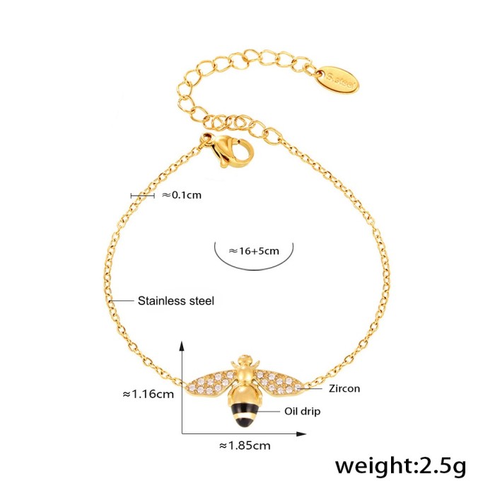 Wholesale Stainless Steel Bee Jewelry Set