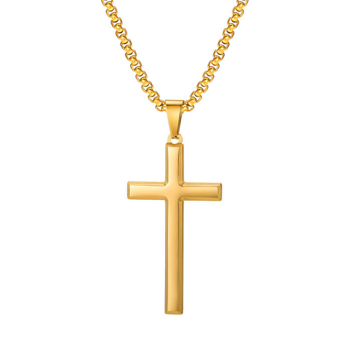Wholesale Stainless Steel Glossy Cross Pendant