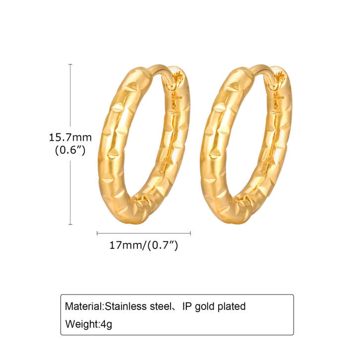 Wholesale Stainless Steel Two Tone Geometric Square Earrings