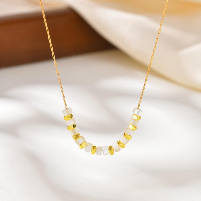 Wholesale Stainless Steel Shell Beads Necklace