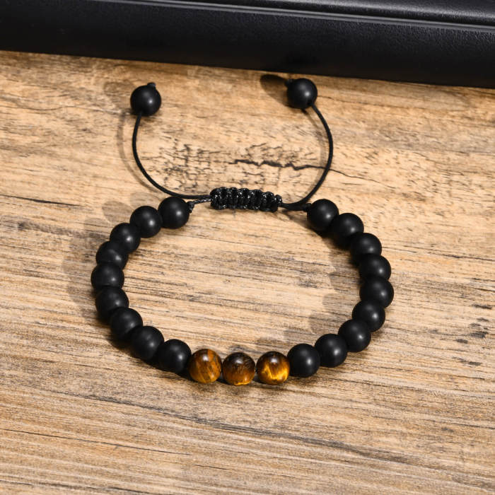 Wholesale Agate Stone Tiger's Eye Bead Bracelet