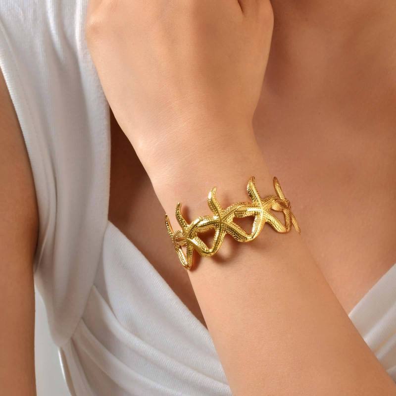Wholesale Stainless Steel Starfish Bangle