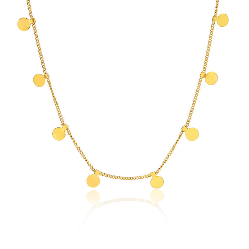 Wholesale Stainless Steel Discs Chain Necklace