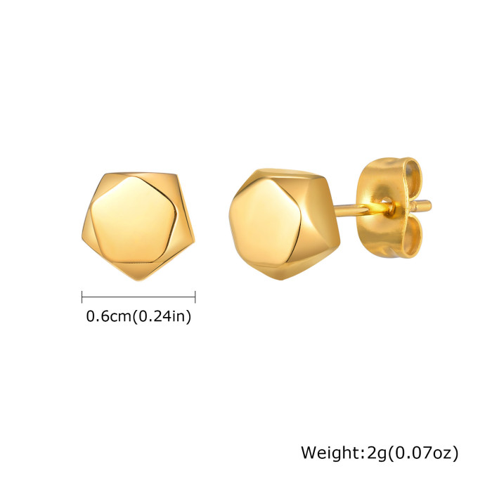 Wholesale Stainless Steel Vintage Geometric Stud Earrings