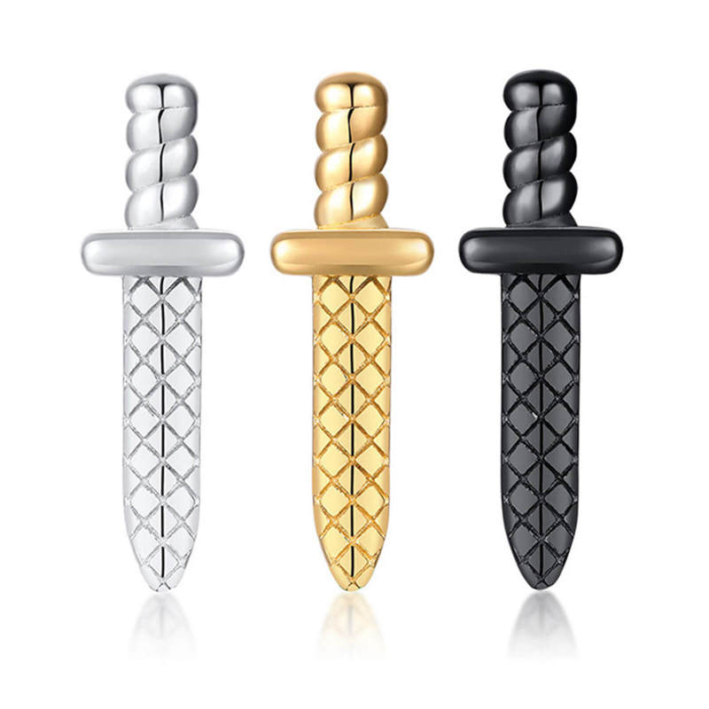 Wholesale Stainless Steel Dagger Stud Earrings
