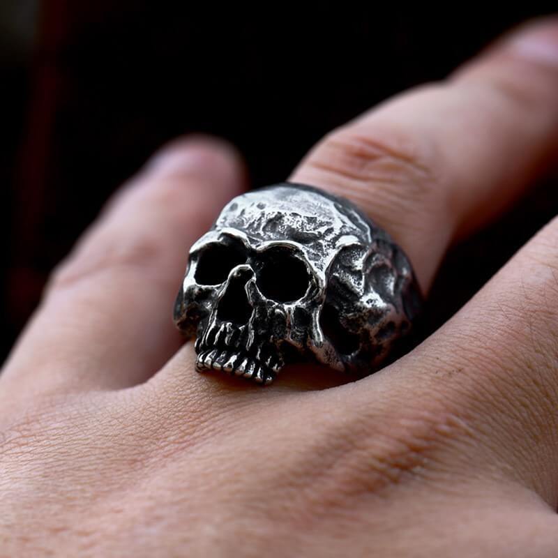 Wholesale Stainless Steel Vintage 3D Skull Rings