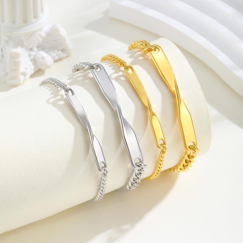 Wholesale Stainless steel Möbius Couple Bracelet