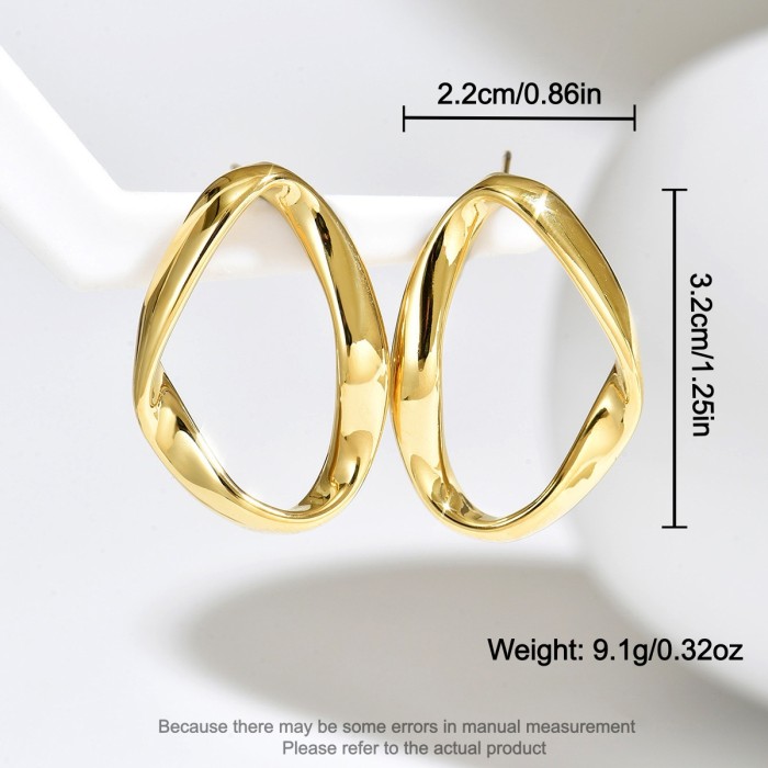 Modern Minimalist Stainless Steel Mobius Studs Bulk