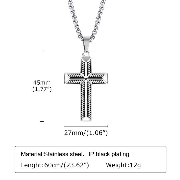 Wholesale Stainless Steel Rope Design Cross Pendant