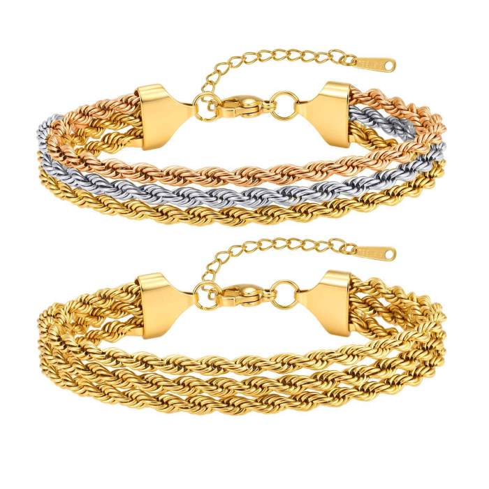 Wholesale Stainless Steel Rope Chain Bracelet