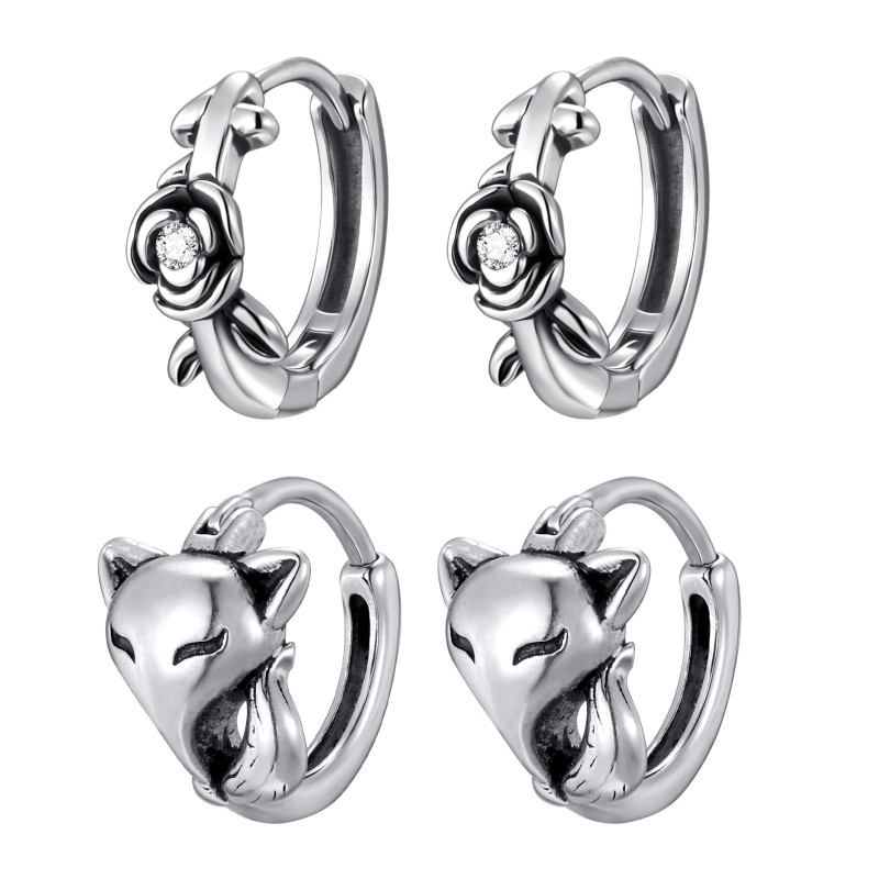 Cat Hoop Earrings Wholesale