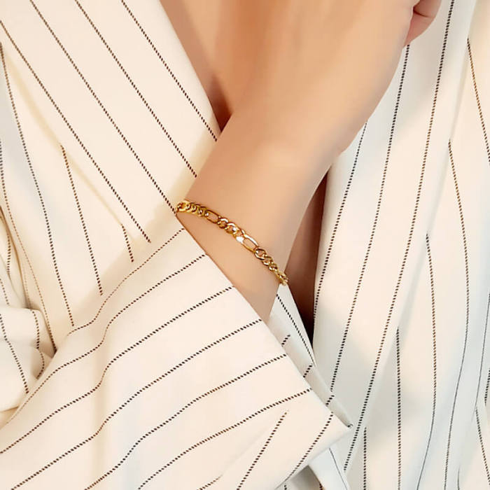 Wholesale Stainless Steel Figaro Chain Bracelet