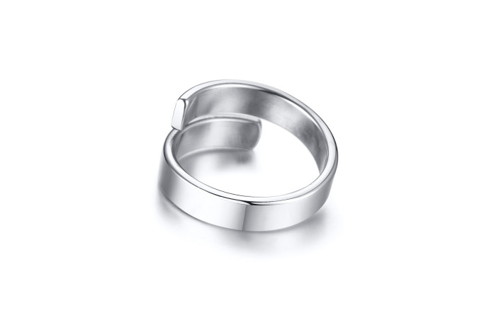 Wholesale Stainless Steel Classic Staggered Opening Ring