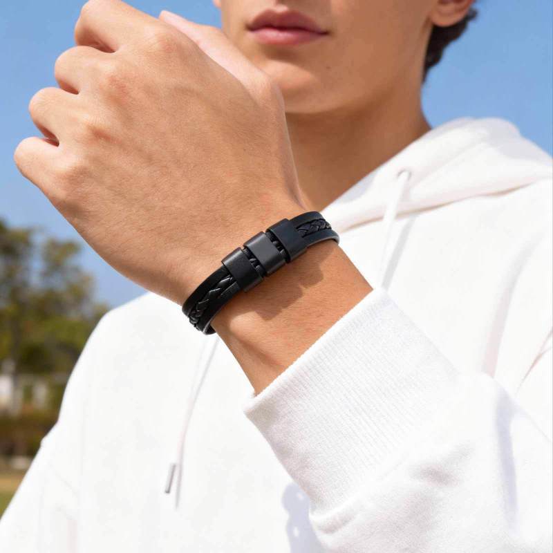 Black Leather Bracelet Wholesale