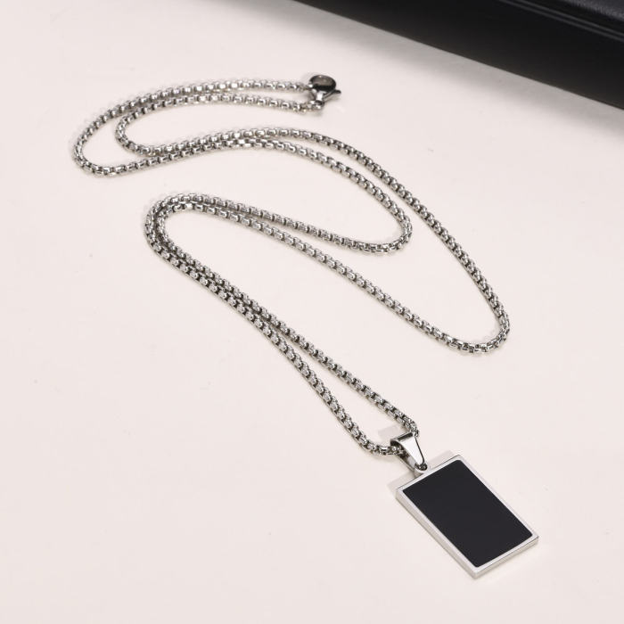 Wholesale Stainless Steel Men Rectangular Pendants