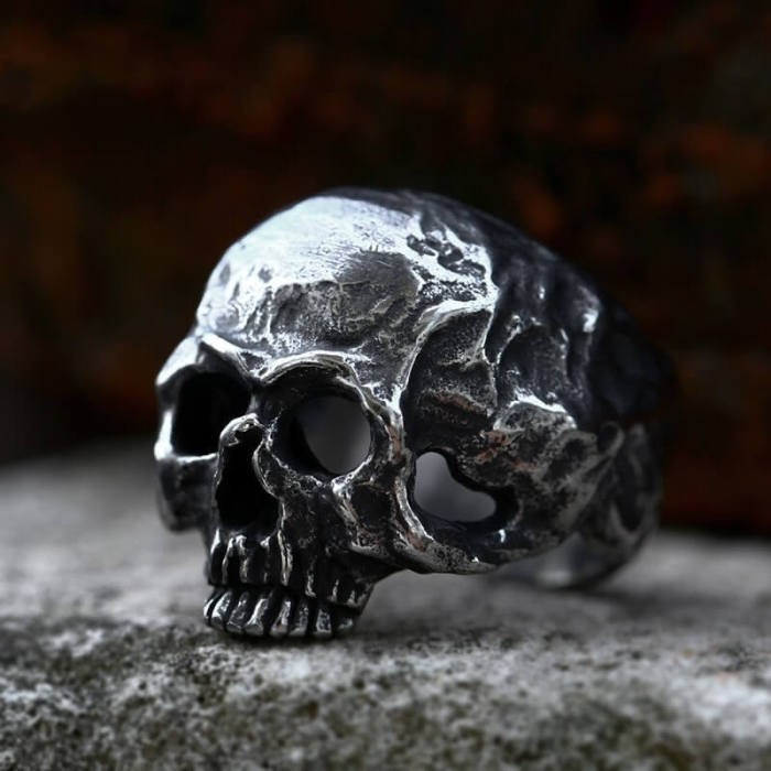 Wholesale Stainless Steel Vintage 3D Skull Rings