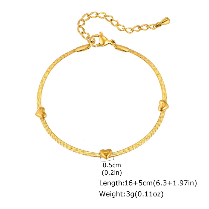 Wholesale Stainless Steel Sleek Snake Chain Bracelet