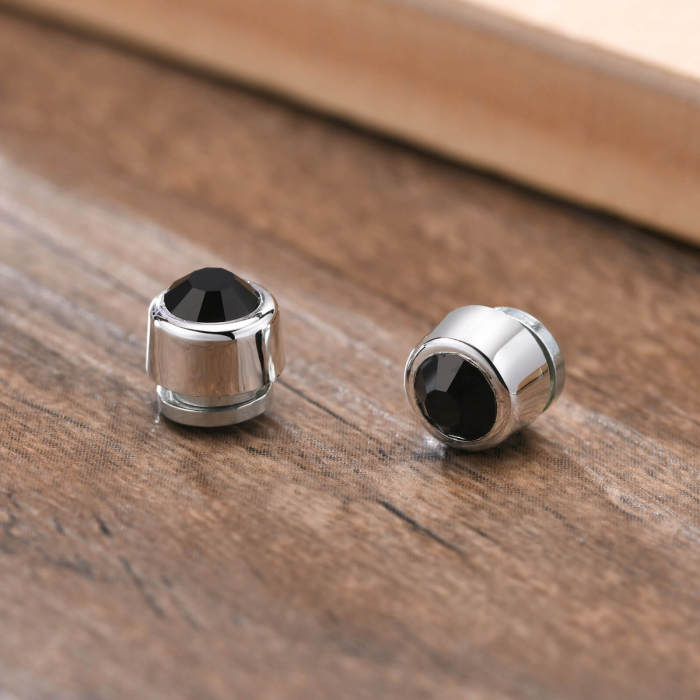 Wholseale Stainless Steel Magnetic Earring Clip With CZ
