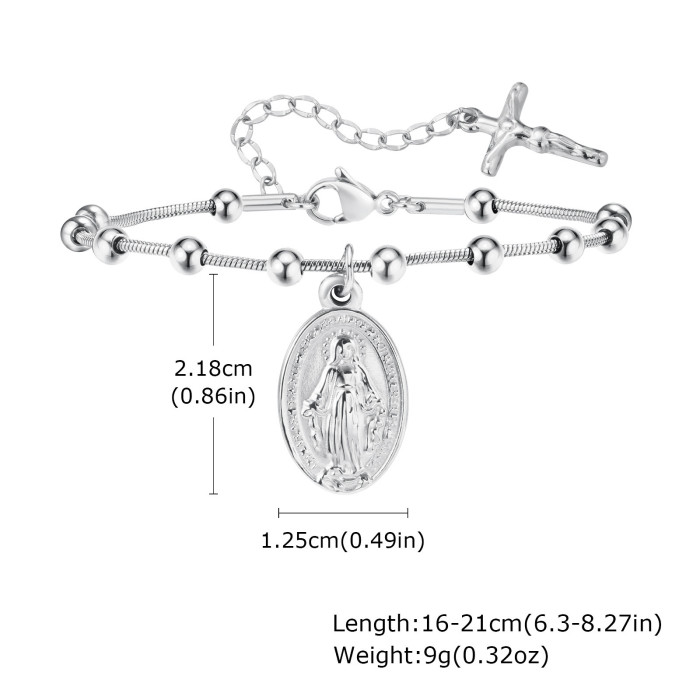 Wholesale Stainless Steel Madonna Bracelet
