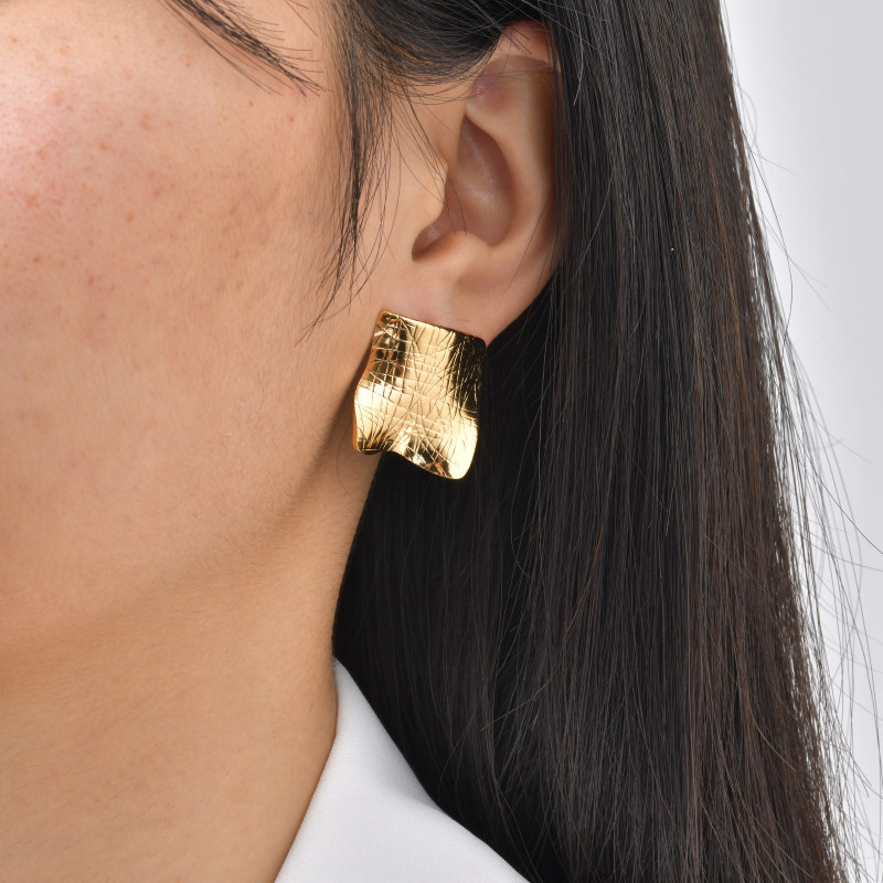 Wholesale Stainless Steel Abstract Geometric Stud Earrings