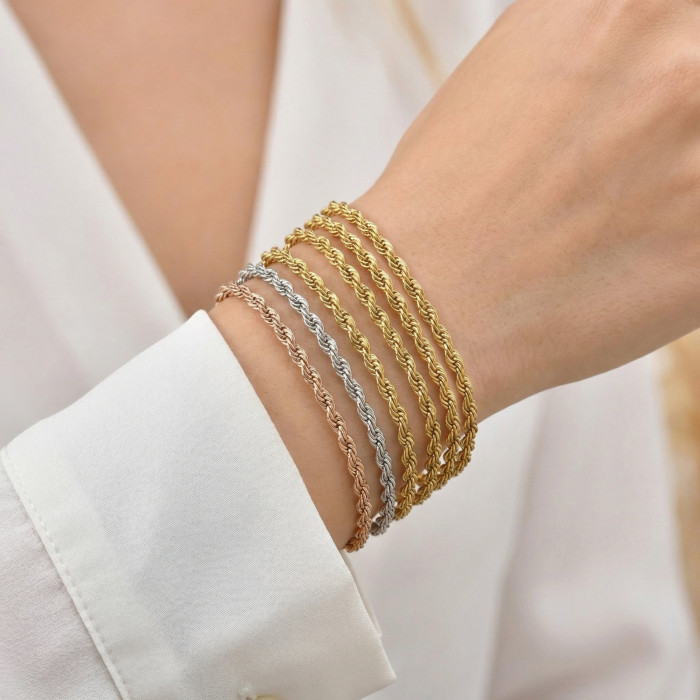 Wholesale Stainless Steel Rope Chain Bracelet