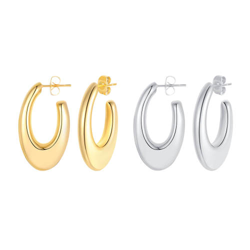 Wholesale Stainless Steel Fashion C Shape Stud Earrings