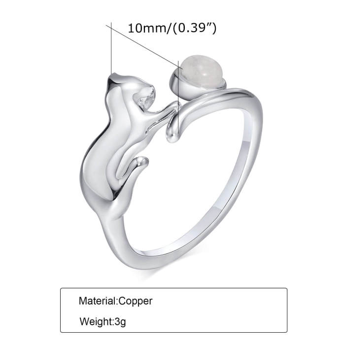 Wholesale Copper Cat Ring