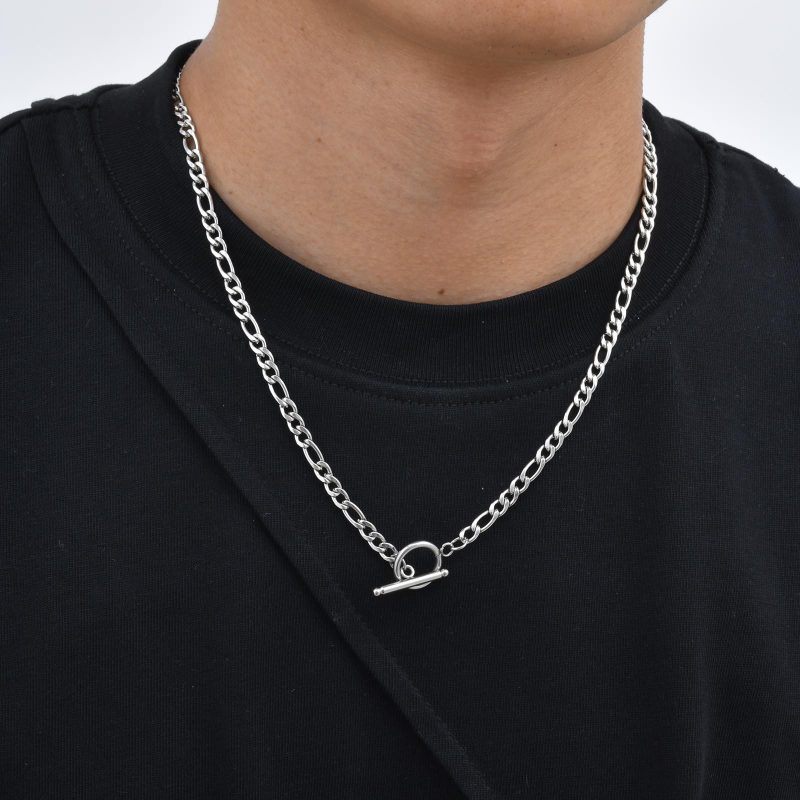 Wholesale Stainless Steel NK Chain OT Clasp Necklace