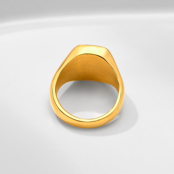 Wholesale Stainless Steel Eight Awn Star Signet Ring