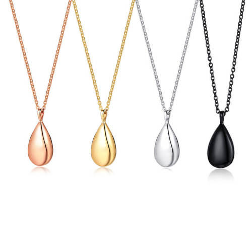 Wholesale Stainless Steel Water Drop Pendant Necklace