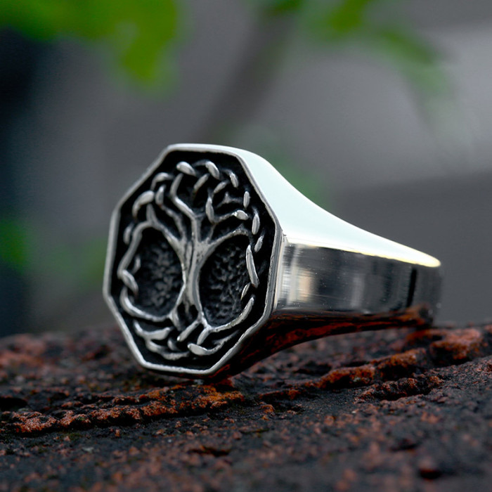 Wholesale Stainless Steel Viking Tree of Life Ring