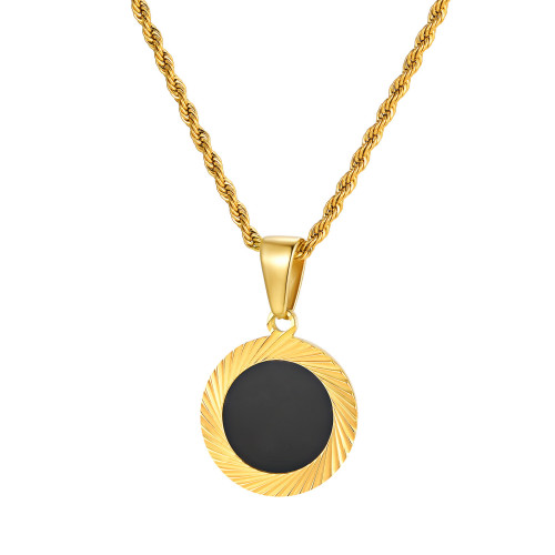 Wholesale Stainless Steel Black Acrylic Pendant