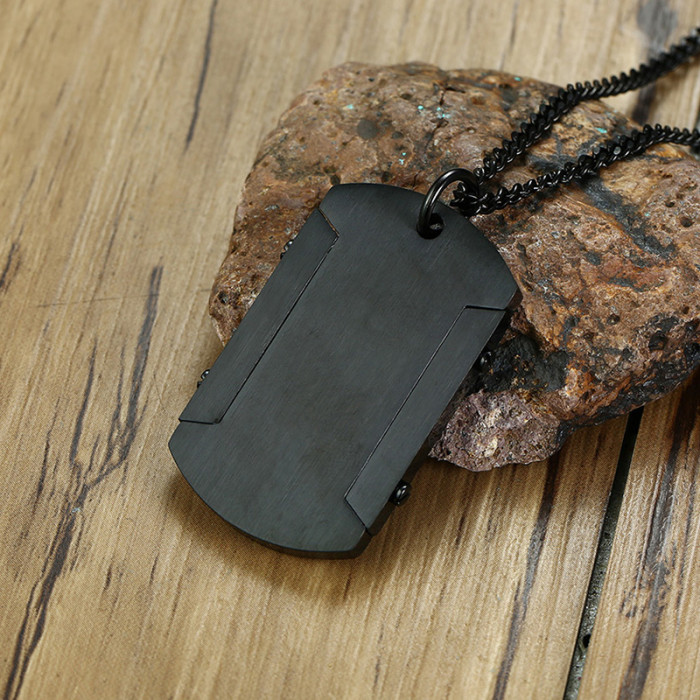 Wholesale Stainless Steel Personalized Black Medical Dog Tag