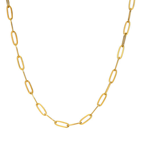 Wholesale Stainless Steel Paperclip Chain Clavicle Necklace