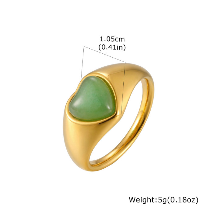 Wholesale Stainless Steel Natural Stone Signet Rings