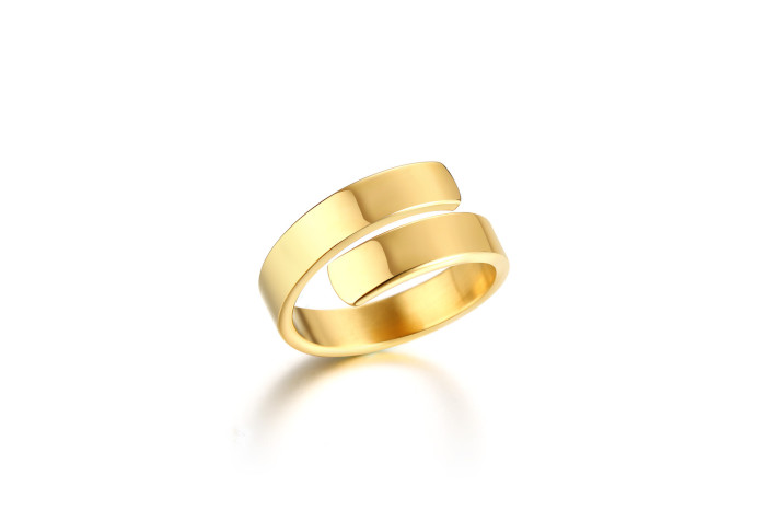 Wholesale Stainless Steel Classic Staggered Opening Ring