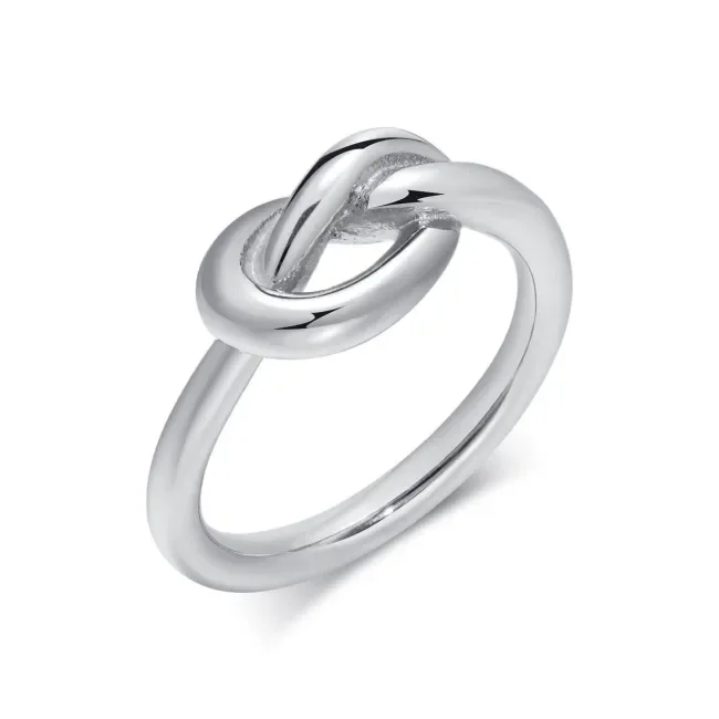 Wholesale Stainless Steel Simple Love Knot Ring
