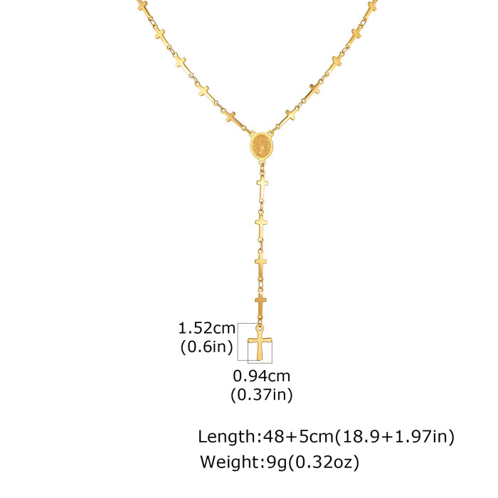 Wholesale Gold Plated Rosary Necklace