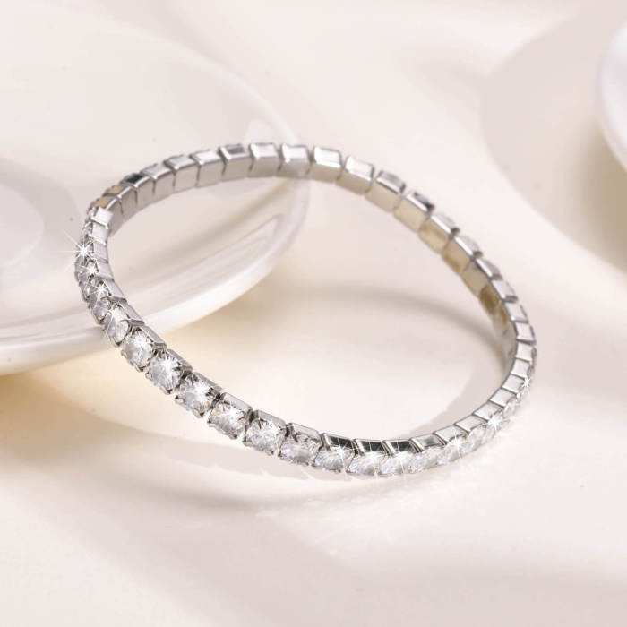 Wholesale Stainless Steel Charming Tennis Bracelet